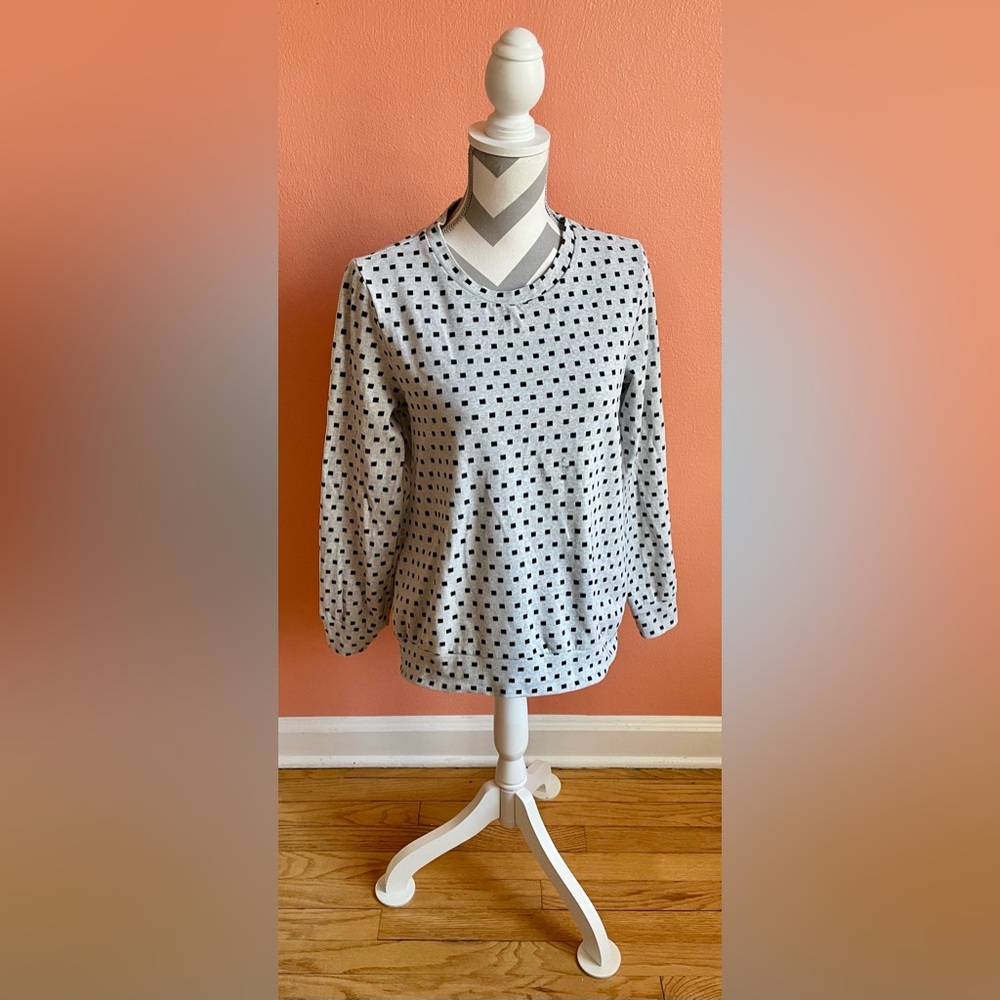 Chic Gray and Black Polka Dot Women's Sweatshirt